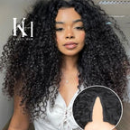 Loose Curly Human Hair - V Part Wig
