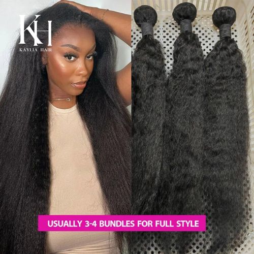 Kinky Straight Bundles - Human Hair, Hair Extensions