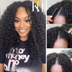Loose Curly Human Hair - V Part Wig