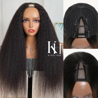 Kinky Straight Human Hair - V Part Wig
