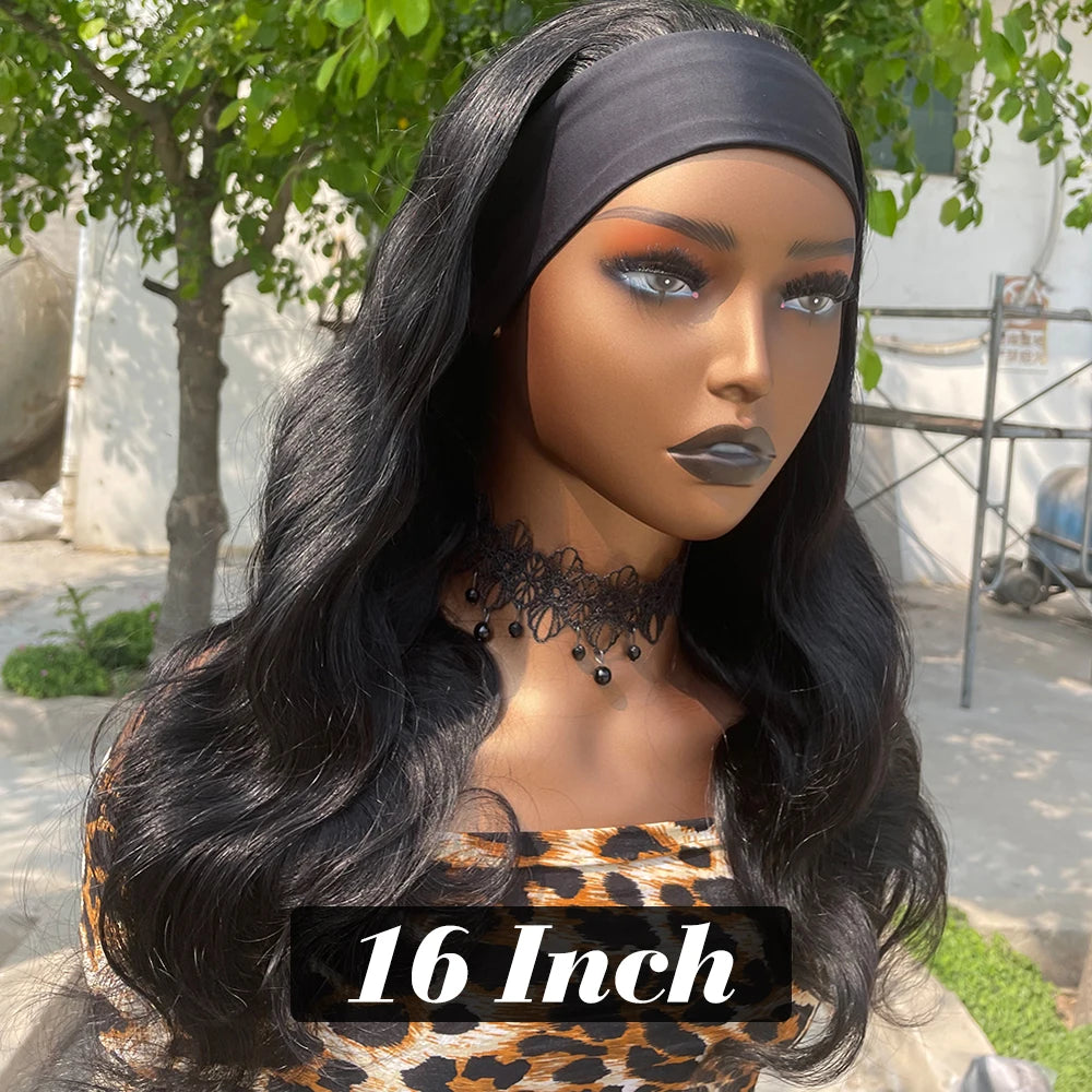 Headband Body Wave Wig - Human Hair, Ready To Wear Wig