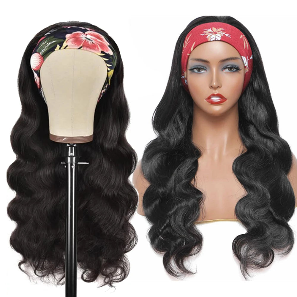 Headband Body Wave Wig - Human Hair, Ready To Wear Wig