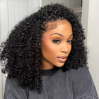 Kinky Curly Human Hair  - Flip over Half Wig