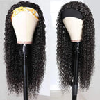 Headband Water Wave Wig - Human Hair, Ready To Wear Wig