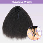Kinky Straight Human Hair - Flip over Half Wigs